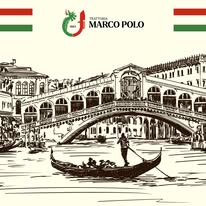 Ilustración italiana de Venecia y el Puente de Rialto
